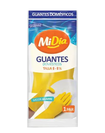 Guantes Domésticos MiDía Talla 8 - 8 1/2 7701023035958
