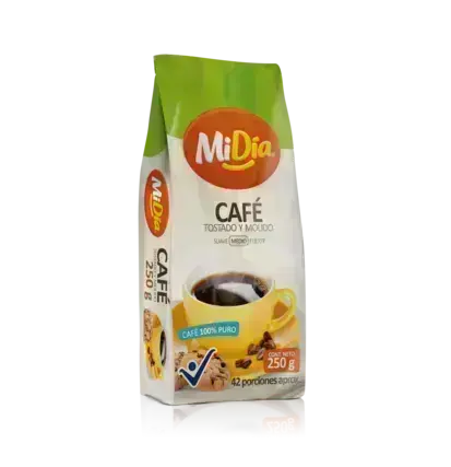 Café Molido y tostado MiDía 250g 7701023036054